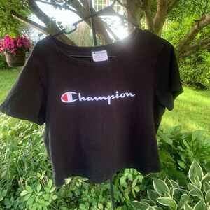 Champion black crop tee M shirt
